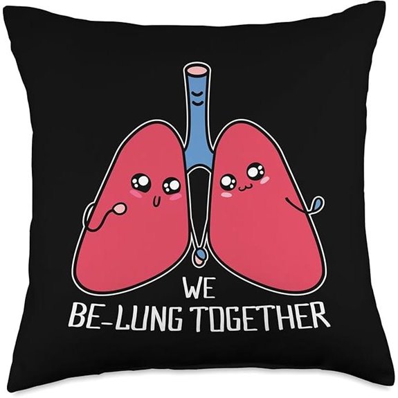 We Be-Lung Together Respiratory Therapist Throw Pillow