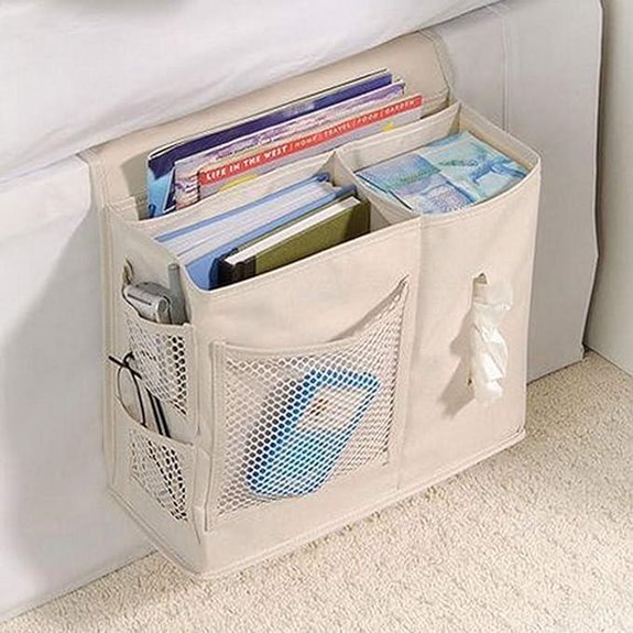 seven pocket bedside organizer