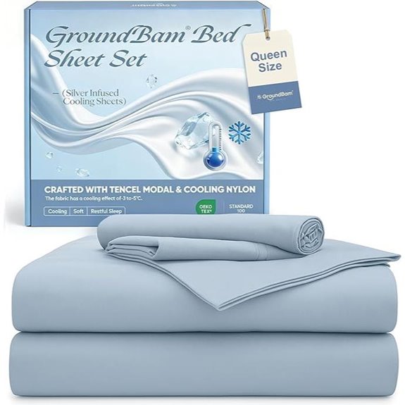 Silver-Infused Cooling Tencel Bed Sheets (Queen)