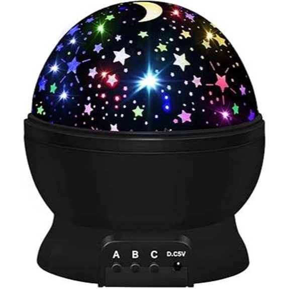 Kids Night Light with Star Projector and Color Changing LEDs