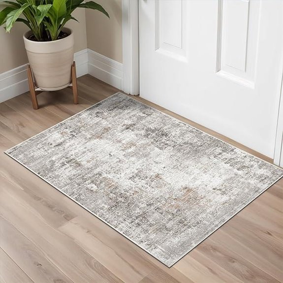 2x3 Washable Non-Slip Area Rug with Rubber Backing