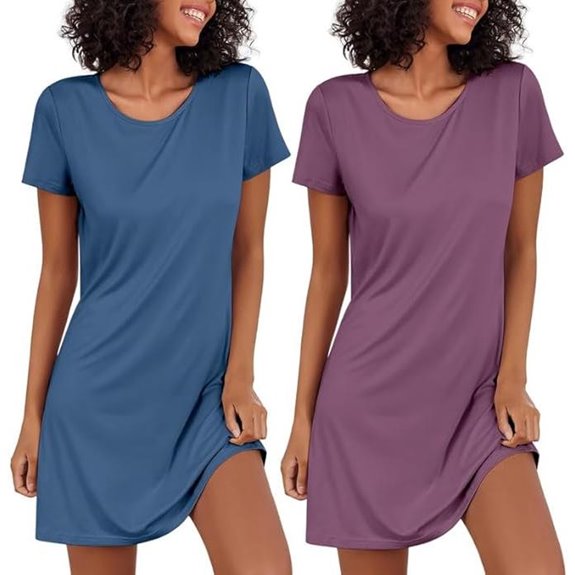 Ekouaer 2 Pack Women's Sleep Nightgowns