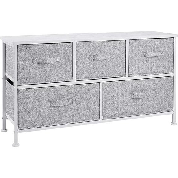 Amazon Basics Wide Fabric 5-Drawer Closet Organizer