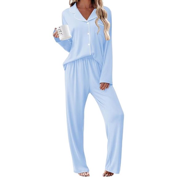 Ekouaer Women's 2-Piece Pajama Lounge Sleep Set