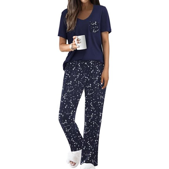 Ekouaer Women's Short Sleeve Pajama Set
