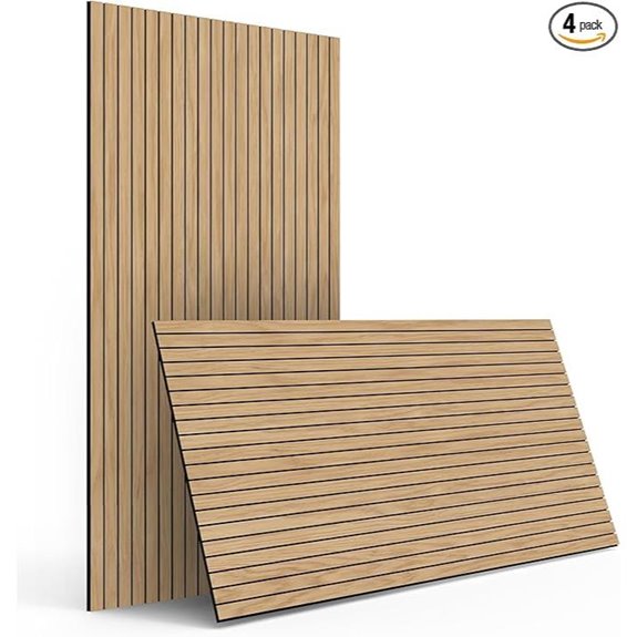 4-Piece Wood Slat Wall Panel for Interior Decor