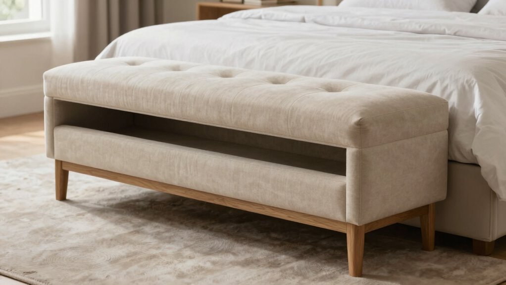 comfortable accessible storage bench