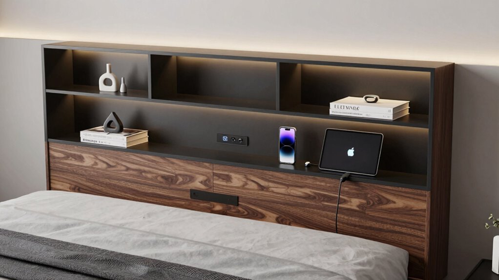 headboards with shelves