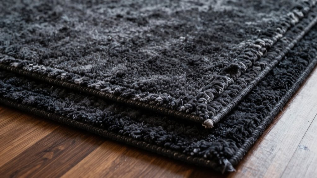 layered rugs reduce noise