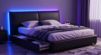 led lit storage beds