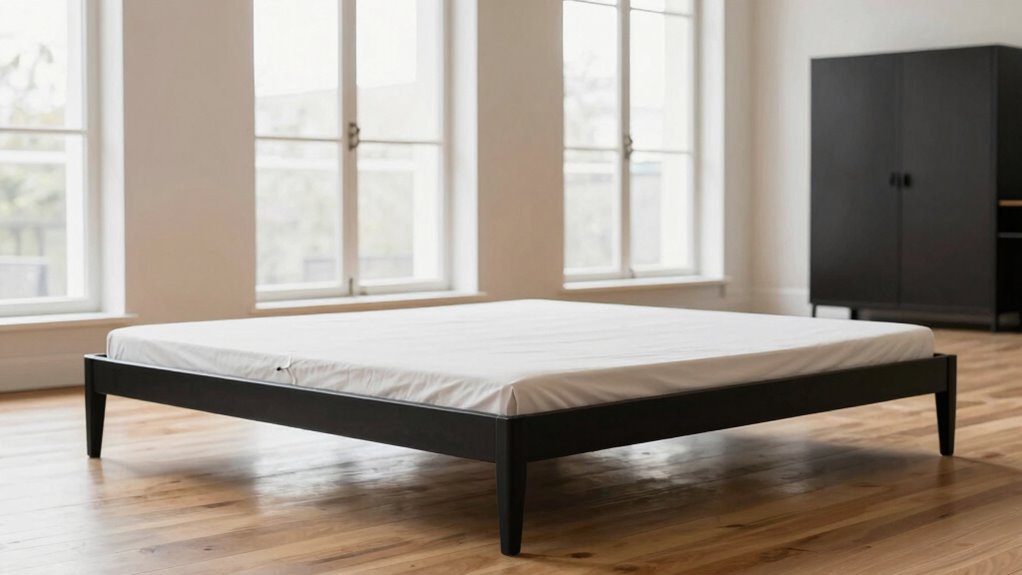 low profile beds enhance spaciousness