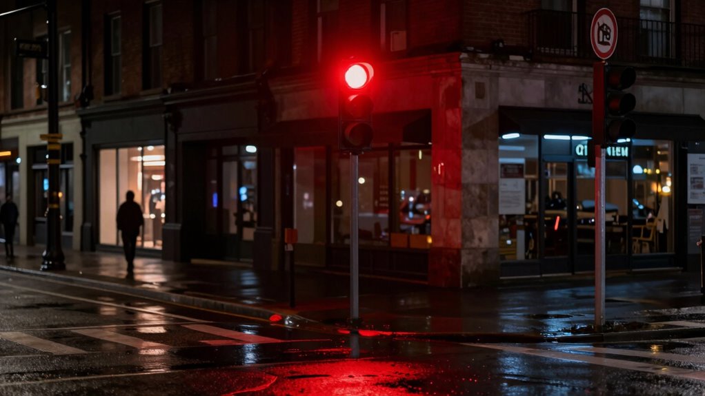 red lighting enhances nighttime ambiance