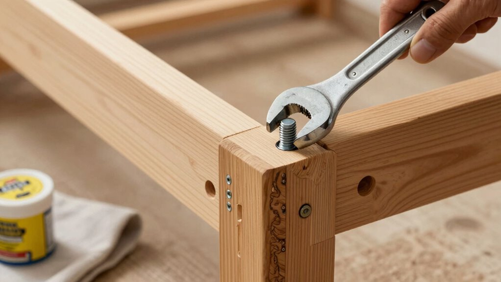 secure tighten prevent squeaks