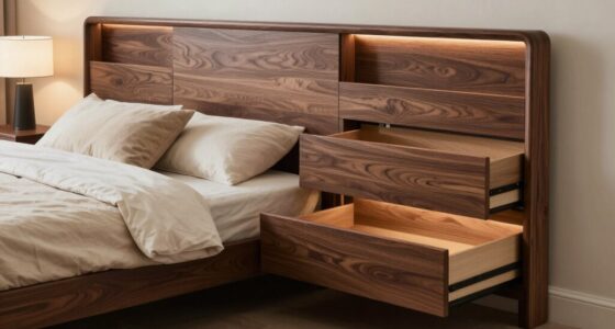 top king storage headboards