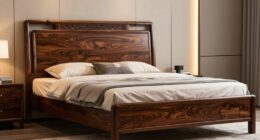 top king wood bed frames