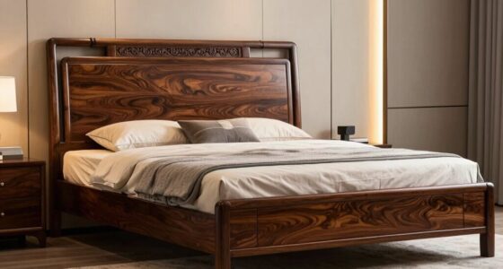 top king wood bed frames
